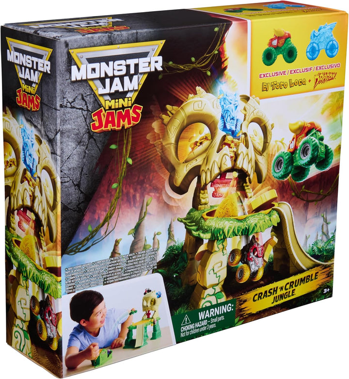 Monster Jam Mini Jams, Crash &amp; Crumble Skull Escape Playset, 2...