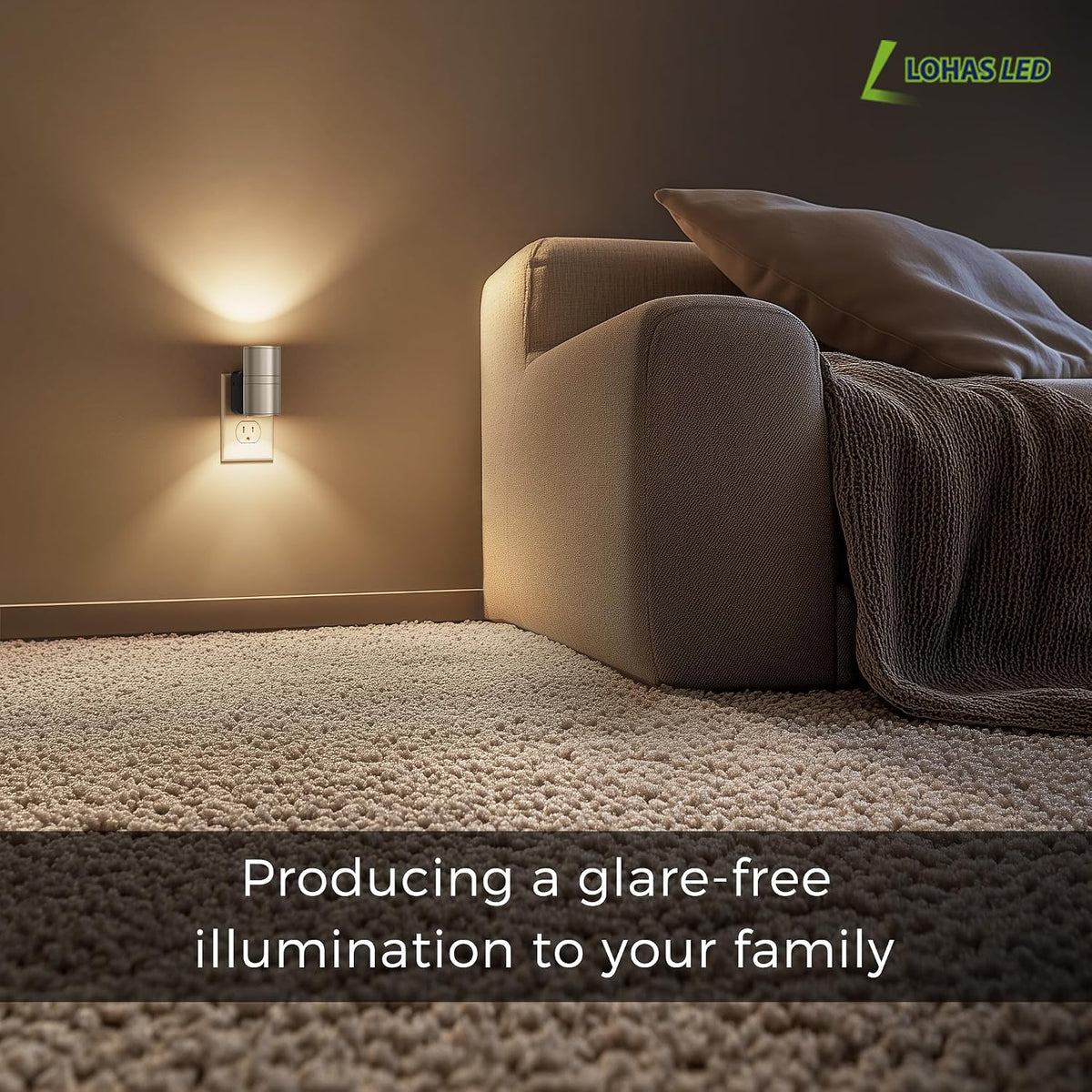 L LOHAS - Luz nocturna LED, luces nocturnas regulables enchufables la
