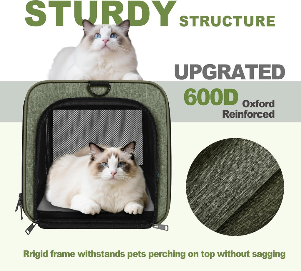 Bolsa de transporte mediana para gatos, ligera, suave y pequeña caja