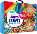 Blue Squid Más de 3000 piezas de suministros de arte y manualidades para niños | Caja de kit de manualidades para niños de 4 a 5, 4 a 8, 6 a 8, 8 a 12 | Suministros y materiales para manualidades, juego de manualidades, caja de arte, regalos para niñas y