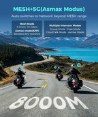 ASMAX Auriculares Bluetooth para motocicleta F1s con control de voz
