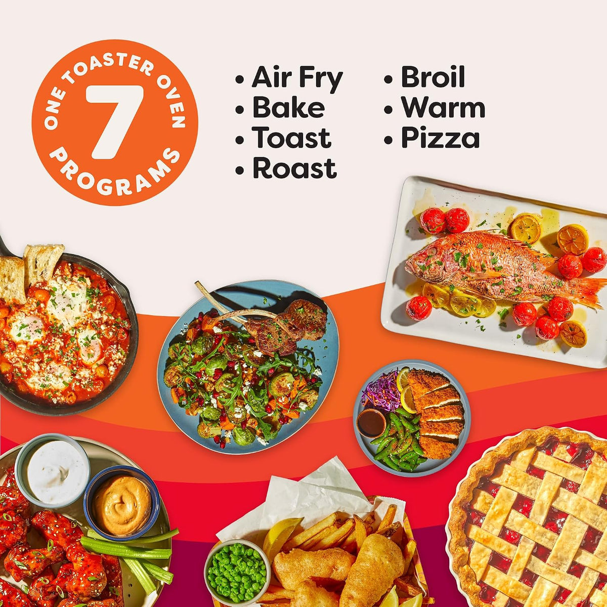 Instant Pot No requiere precalentamiento* Horno tostador con freidora de aire de 4 rebanadas con tecnología InstantHeat, 7 en 1, freír al aire, hornear, tostar, asar, asar, calentar y hacer pizza