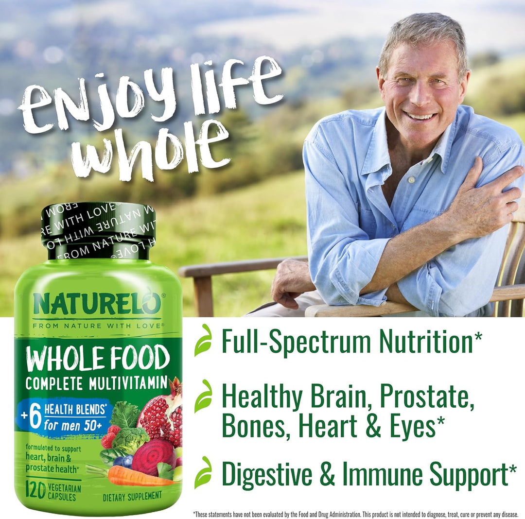 NATURELO Multivitamínico de Alimentos Integrales para Hombres de 50...
