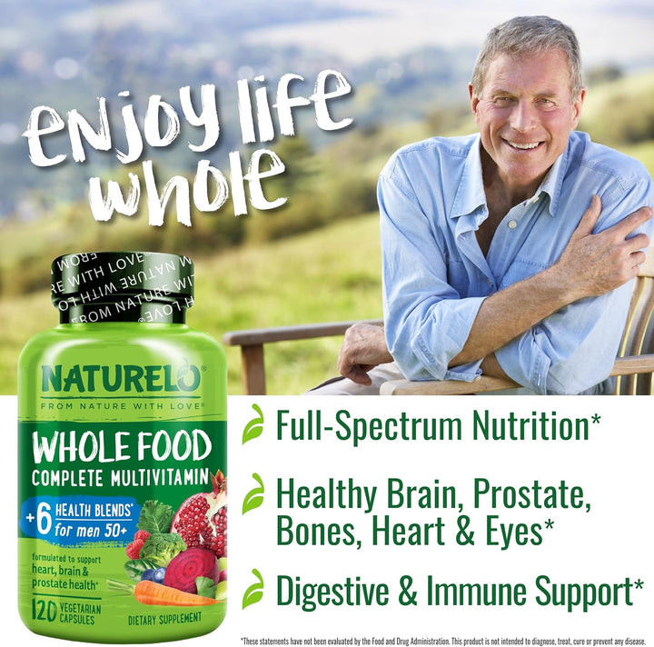 NATURELO Multivitamínico de Alimentos Integrales para Hombres de 50...