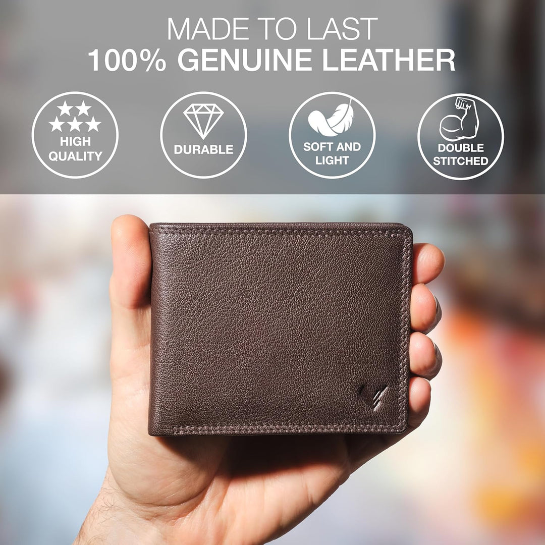 Lavalen Billeteras de cuero suave para hombres UK \u2013 Bloqueo RF...