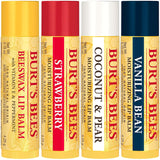 Burt's Bees Bálsamo labial, cera de abejas, fresa, coco y pera,...