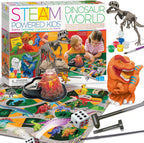 4M STEAM Dinosaur World Exploration| Kit de ciencia práctica con figuras de dinosaurios y experimentos fósiles para niños a partir de 5 años - Juguete educativo de paleontología regalo
