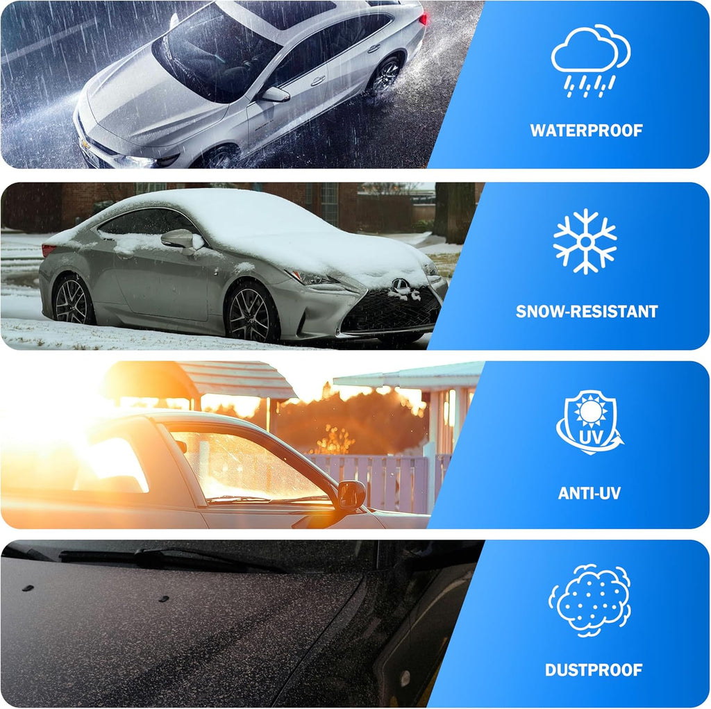 Funda impermeable para coche para todo tipo de clima, resistente al viento, al polvo y a los rayos UV, ajuste universal para SUV