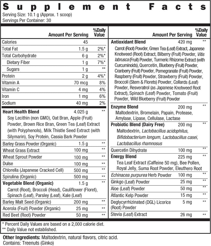 New Vitality Royal Greens Ultra Superfood | Polvo vegetal saludable...
