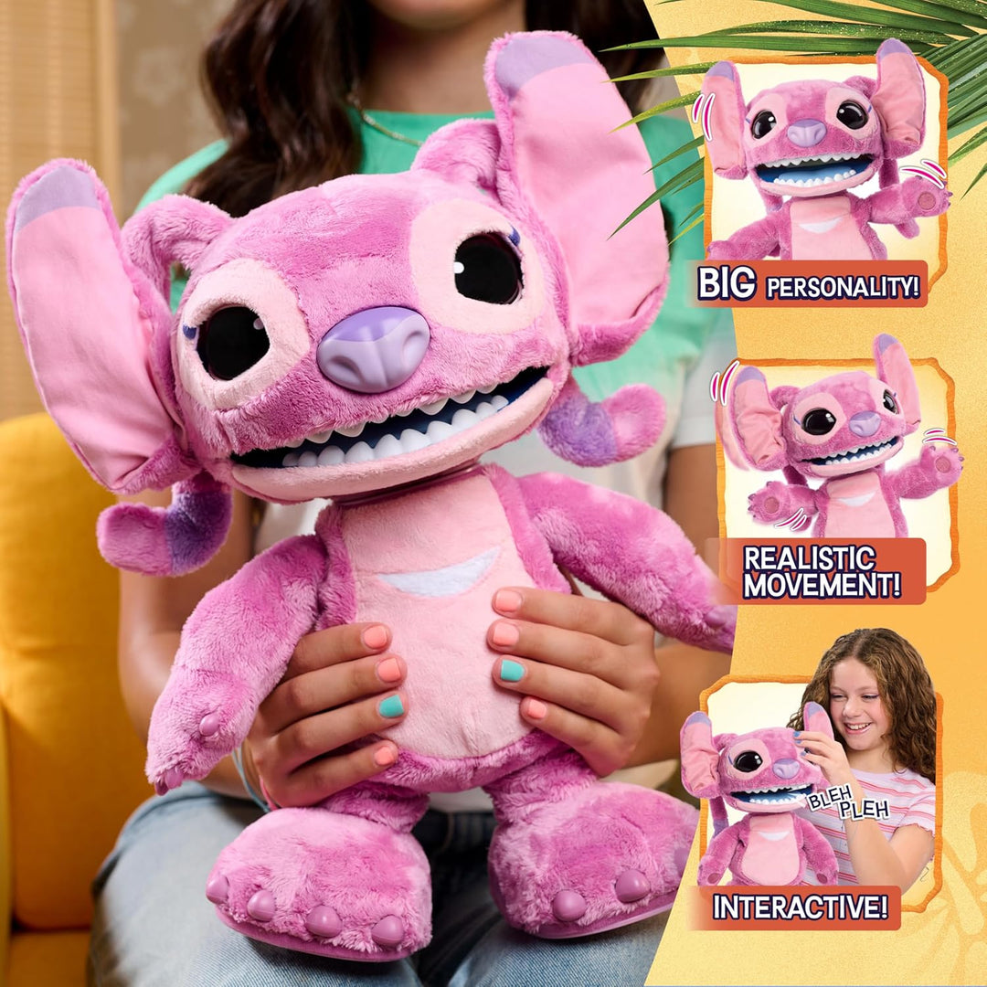 Disney Stitch Ultimate Angel - Juguete de peluche interactivo de 17...