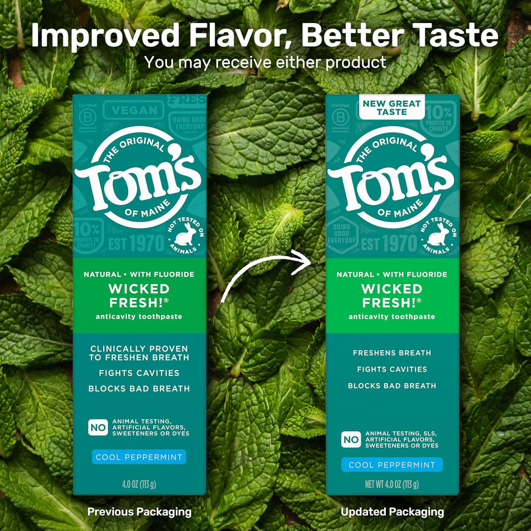 Tom's of Maine ¡Malvado y fresco! Pasta dental anticaries con flúor...