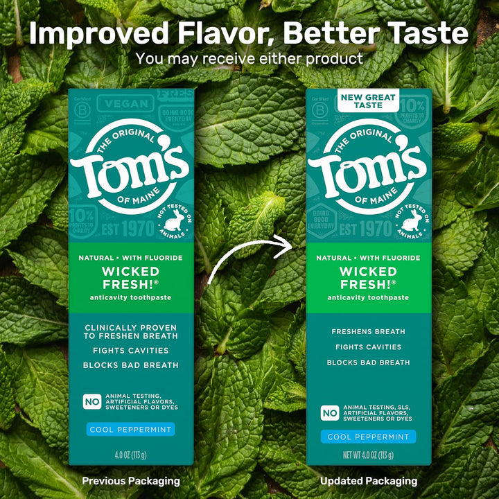 Tom's of Maine ¡Malvado y fresco! Pasta dental anticaries con flúor...
