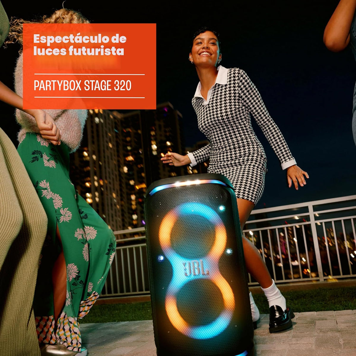 JBL PartyBox Stage 320 - Altavoz portátil para fiestas con mango te...