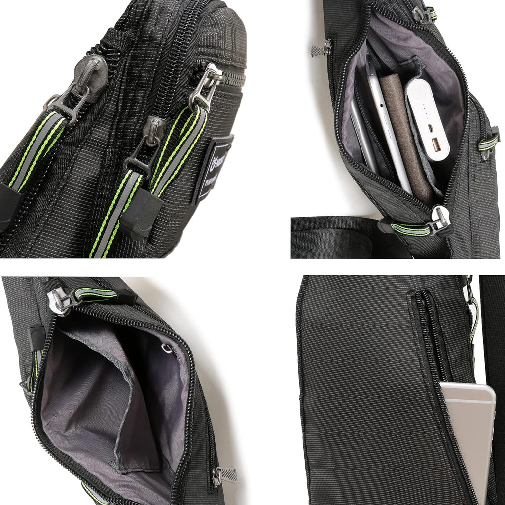 NICGID Bolso bandolera en el pecho, mochila de hombro, bolsa cruzada, mochila casual para hombres y mujeres, Verde militar, Viajes