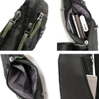 NICGID Bolso bandolera en el pecho, mochila de hombro, bolsa cruzada, mochila casual para hombres y mujeres, Verde oscuro, Viajes