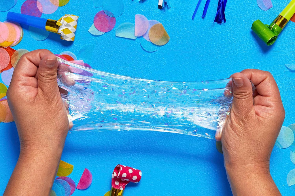 Elmer's Gue - Kit de slime prefabricado, paquete de fiesta, incluye divertidos complementos únicos, 20 unidades