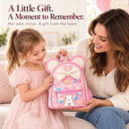 Luvbagg Linda mochila con inicial para niñas, mini bolsa de viaje para