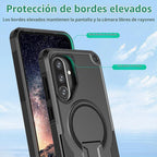 ONES Funda para Samsung Galaxy A56 5G / A36 5G, grado MIL, a prueba de caídas, doble capa a prueba de golpes, bolsa de aire de esquina, soporte de anillo integrado, compatible con carcasa