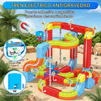 Juego de tren eléctrico para niños, 141 piezas (92 pistas + 2 autos) juego de tren magnético para niños pequeños, juguetes STEM regalos de cumpleaños para niños de 3 a 12 años, kits de pista de