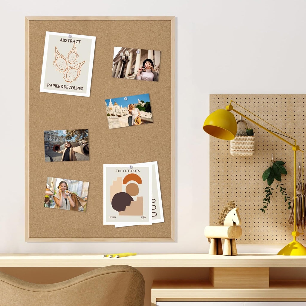 DAHAPYBOO Tablero de corcho 36x24 para oficina con tableros de madera de