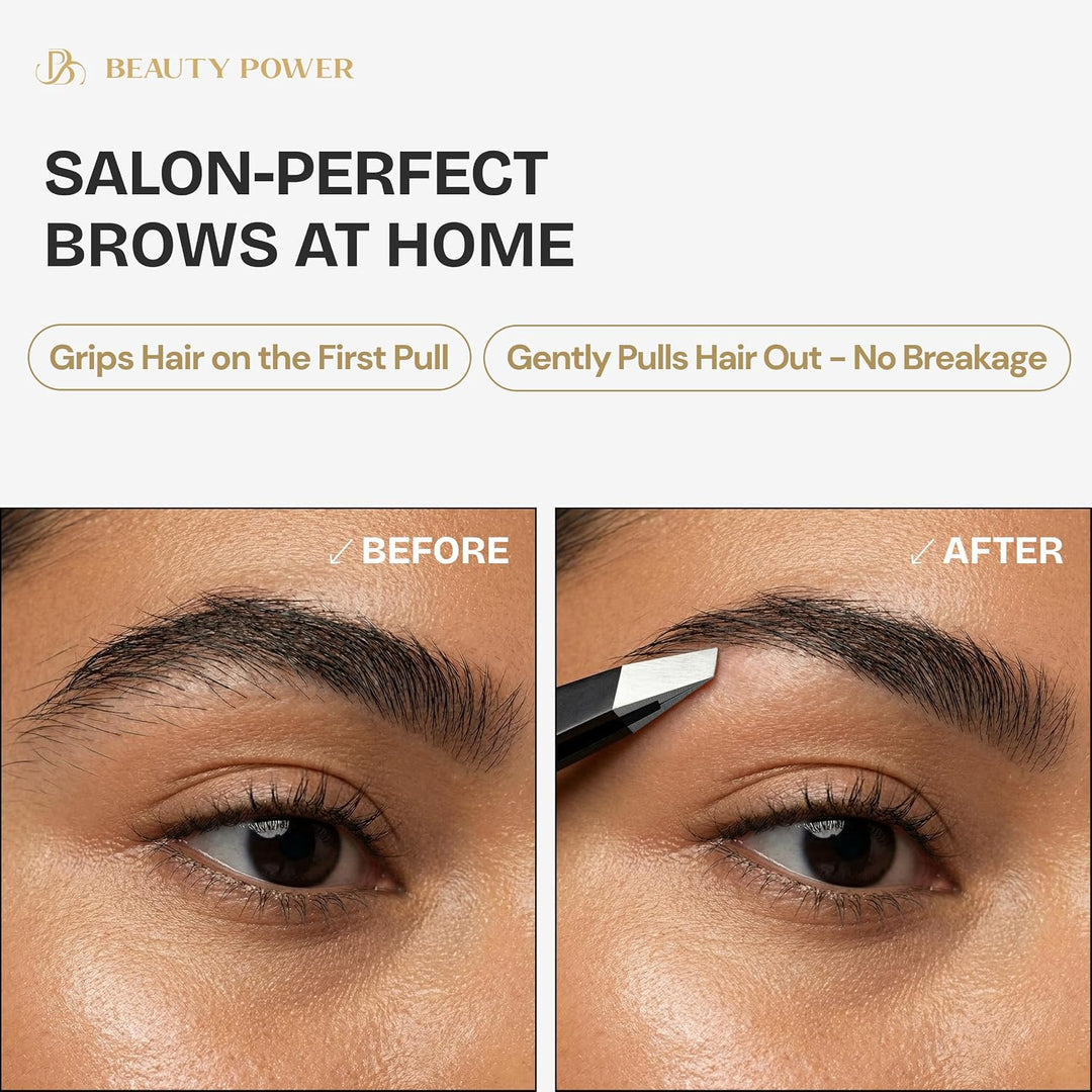 Pinzas ultra-precisión Beauty Power profesionales inclinadas para v...