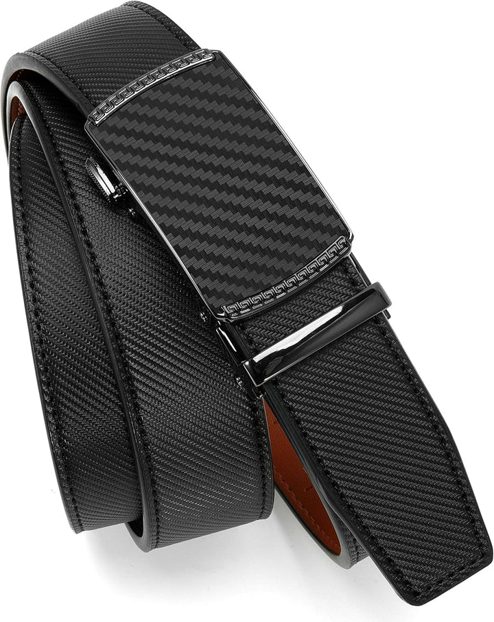 CHAOREN Cinturón para hombre de cuero con trinquete - Ajuste person...