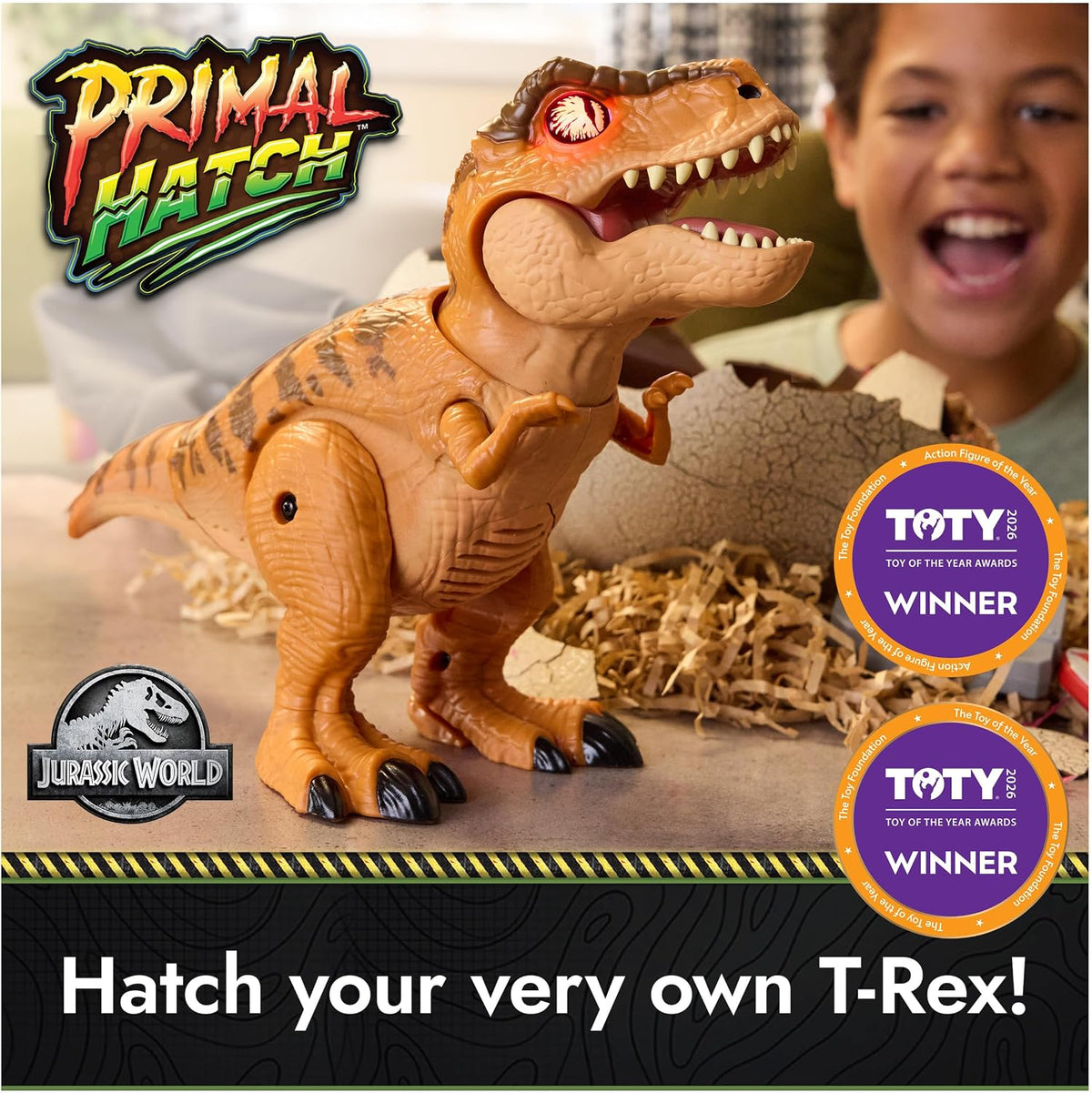 Primal Hatch Jurassic World Interactive T-Rex Toy Dinosaur Egg