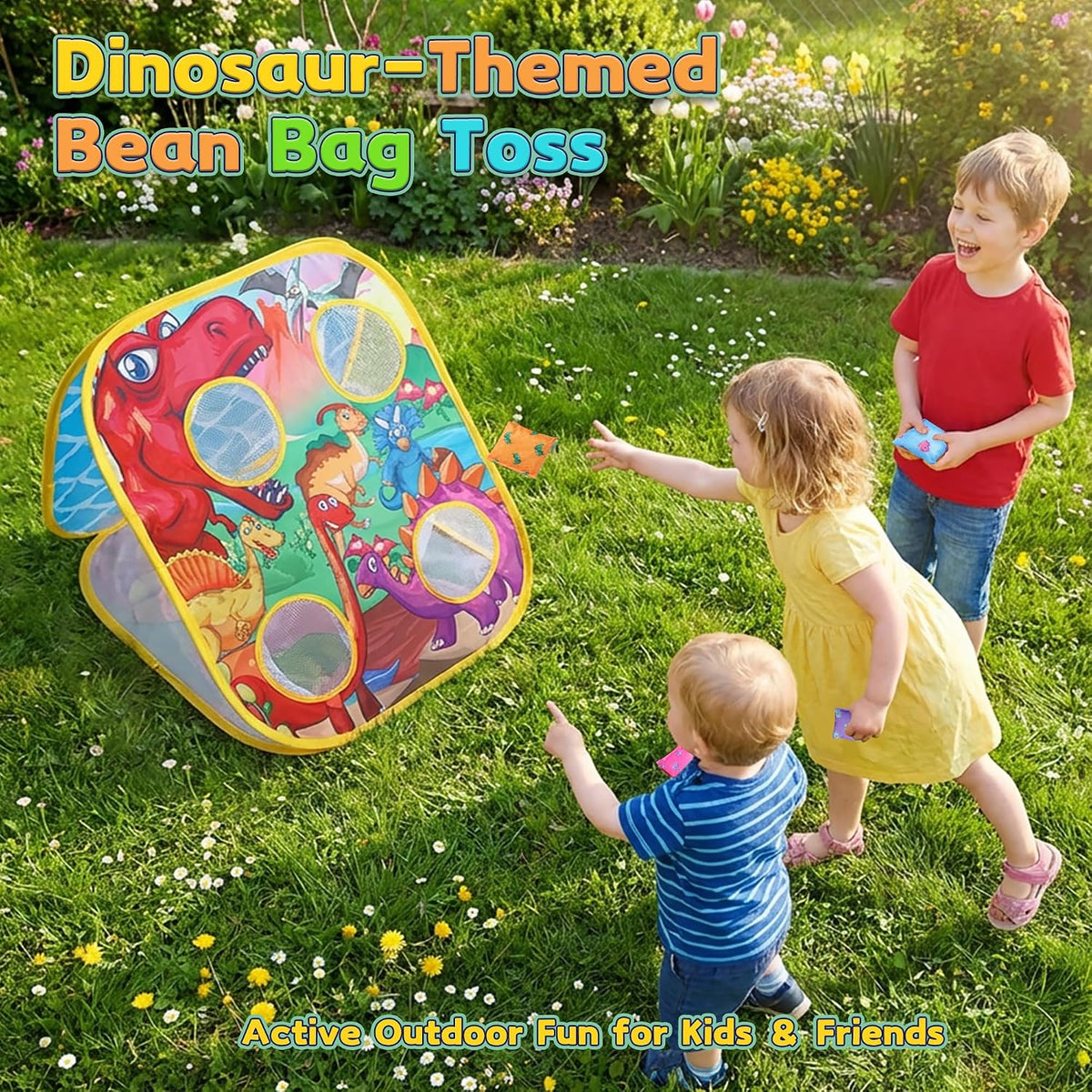 Juego de Lanzamiento de Bolsa de Frijol para Niños - Tablero Cornhole para Exterior, Juguetes para Totttos - Actividades de Fiesta, Carnaval, Exterior, Patio, Jardín, Playa, Césped, Juegos para Niños, Niñas, Edad 3 4 5 6 7 8 Años, Regalos de Cumpleaños