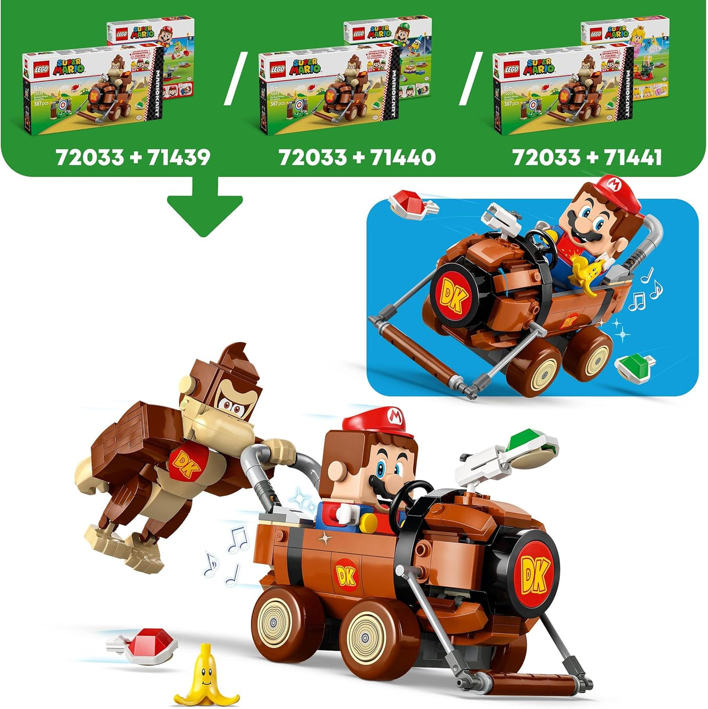 Lego Super Mario Kart(TM) - Donkey Kong y DK Jumbo Toy Bloques de r...