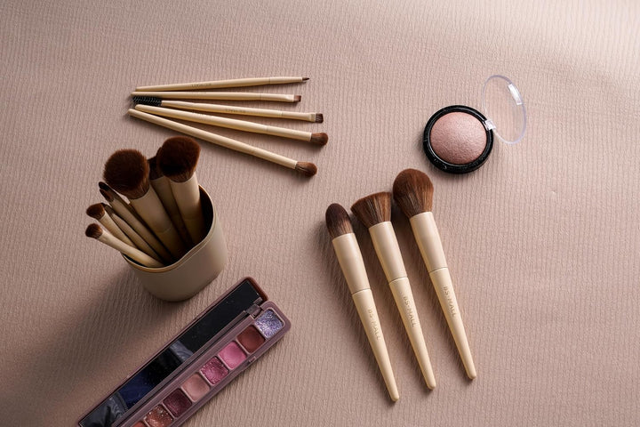 BS-MALL - Juego profesional de 18 brochas de maquillaje con cerdas...