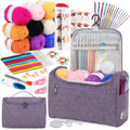 Aeelike Crochet Kit para Beginners Adults Kids, Complete Crochet Set, Purple