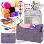 Aeelike Crochet Kit para Beginners Adults Kids, Complete Crochet Set, Purple