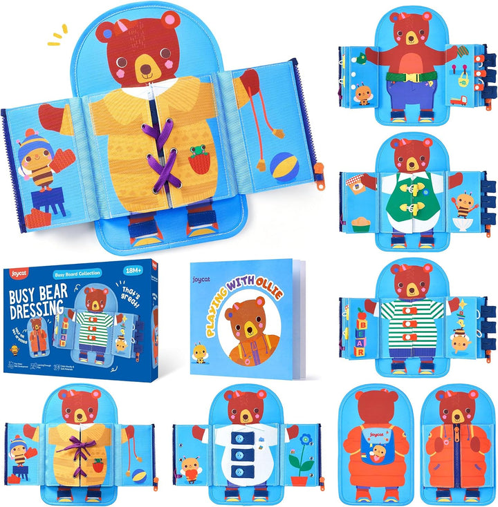 JoyCat Libro de vestir ocupado para niños pequeños de 2 a 5 años, j...
