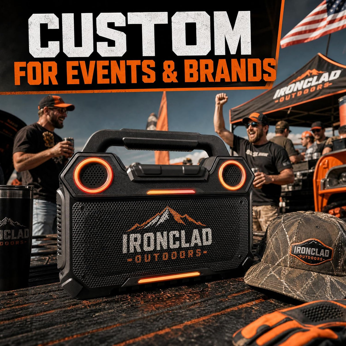 Altavoz de parrilla frontal con foto personalizada, cubierta de metal