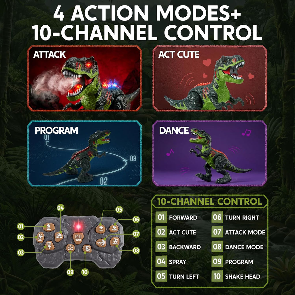 Joyin Juguete de dinosaurio con control remoto para niños de 3 a 5 años