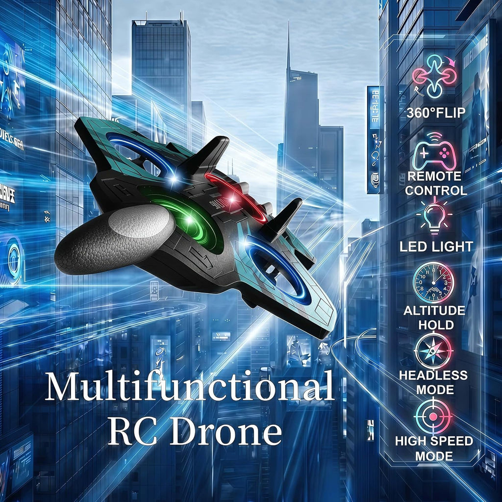 Foam RC Planes Remote Control Airplanes con LED (Azul, 3 Baterías)