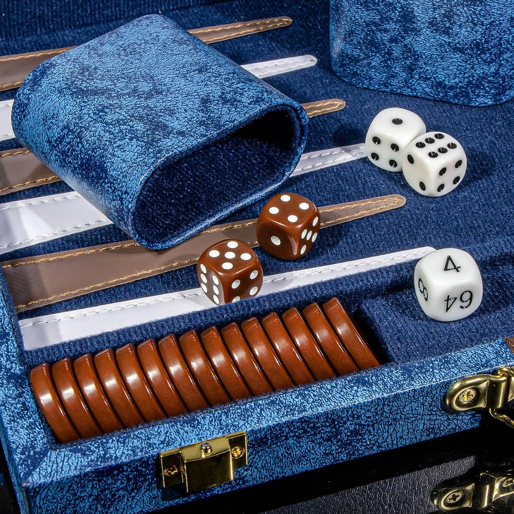 Juego de backgammon portátil para adultos, juego de mesa de viaje con