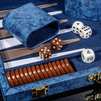 Juego de backgammon portátil para adultos, juego de mesa de viaje con