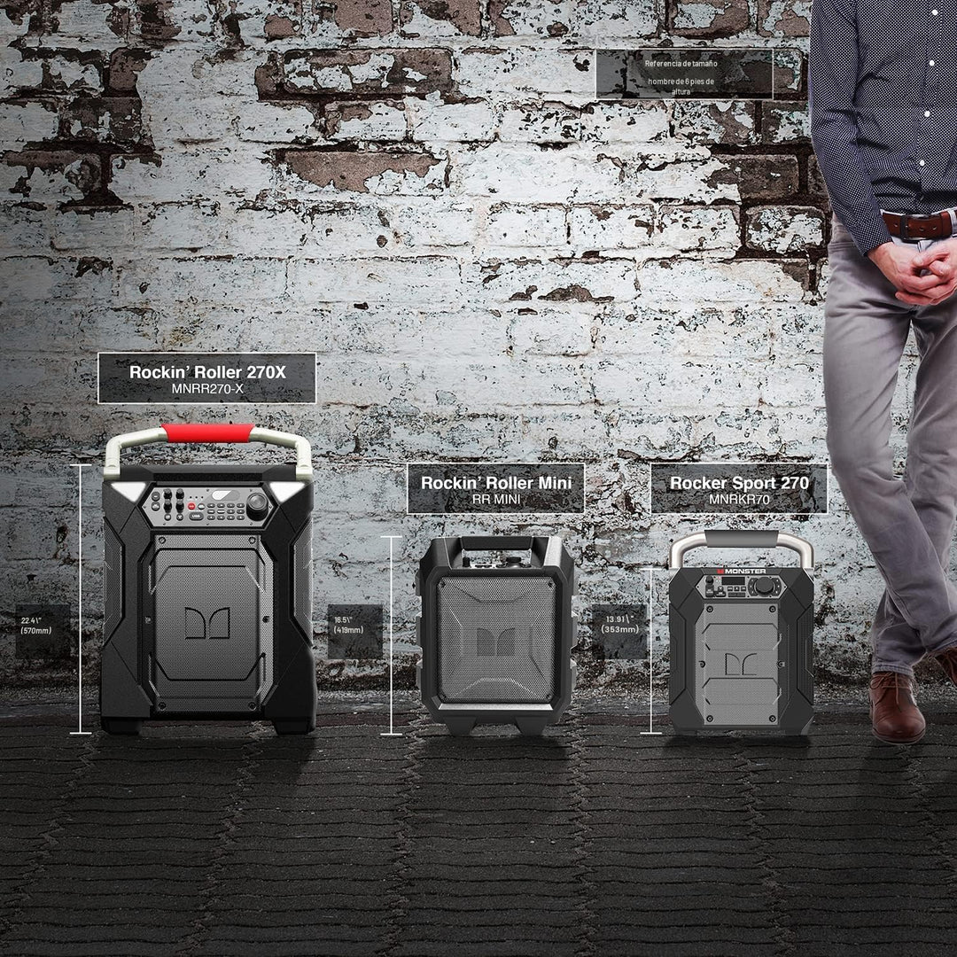 Monster Rockin' Roller 270 - Altavoz Bluetooth portátil para in...