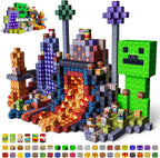 Laoren Bloques de construcción magnéticos, juguetes STEM cubos magn...