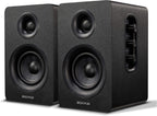 Sanyun SW208 bocinas de estantería activas Bluetooth 5.0 de 3" – Unidad de altavoz de fibra de carbono de 60W - DAC de 24 bits incorporado - Sonido envolvente 3D dinámico – Bocinas de 2.0 para PC de