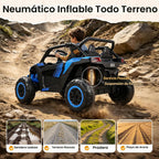 Autos de paseo a control remoto de 24 V para niños de 800 W, auto eléctrico de dos plazas con luces LED, música, modo de 3 velocidades, vehículo eléctrico para niños de 3 a 8 años, color