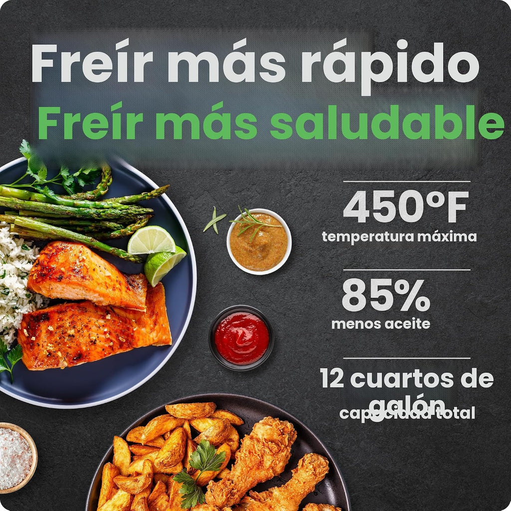 Chefman Horno freidora de aire 5 en 1 de 12 cuartos de galón con temporizador digital, pantalla táctil y 12 ajustes preestablecidos, horno de convección de encimera de tamaño familiar, piezas aptas para lavavajillas