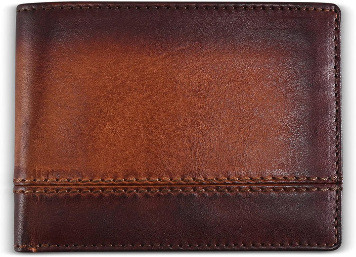 BULL GUARD Cartera de cuero Rfid | El Bifold Delgado del Caballero...