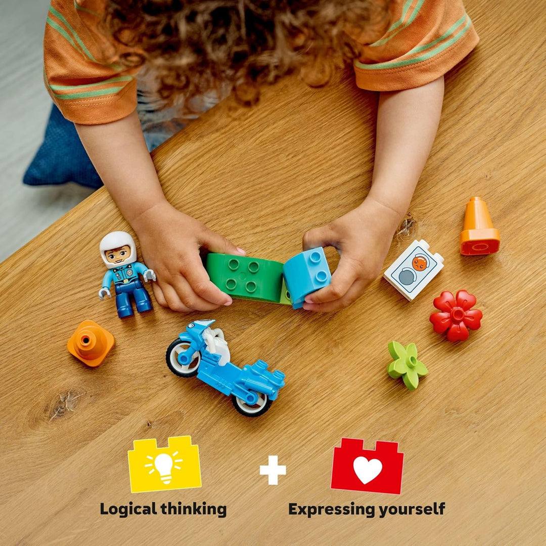 LEGO DUPLO Town - Juguete de construcción de motocicleta
