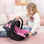 Bayer Design Muñecas: Asiento de Coche Deluxe: Corazones Negro