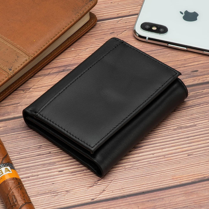 baotuiok Billetera de cuero para hombre, con bloqueo RFID, cartera...
