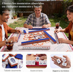 Juego de 160 azulejos de Mahjong americanos solamente, azulejos patrióticos de acrílico de 4 capas de Estados Unidos – Diseño patentado I+D hecho a medida para viajes de juego en casa (sin