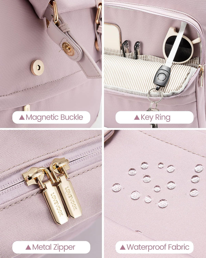 LOVEVOOK Mochila para computadora portátil para mujer, mochila de v...
