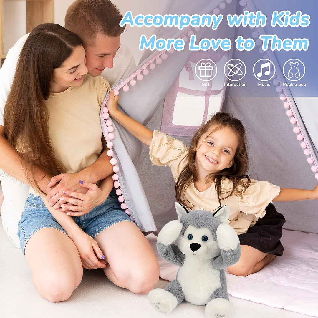 Hopearl Peek A Boo Husky Interactive Repeats What You Say - Juguete...